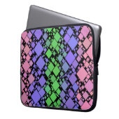 Groovy Boho Retro Mod Geometric Trigender Pride Laptopschutzhülle (Vorderseite Links)