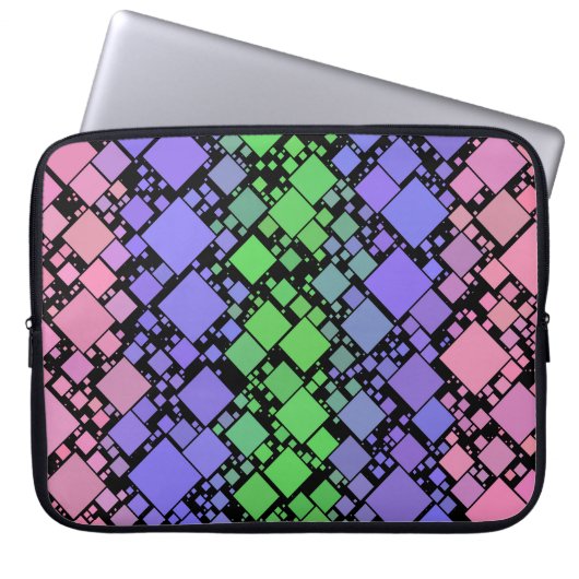 Groovy Boho Retro Mod Geometric Trigender Pride Laptopschutzhülle (Vorderseite)