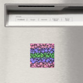 Groovy Boho Retro Mod Geometric Trigender Pride Magnet (In Situ (Geschirrspüler))
