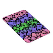 Groovy Boho Retro Mod Geometric Trigender Pride Magnet (Rechte Seite)