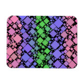 Groovy Boho Retro Mod Geometric Trigender Pride Magnet (Horizontal)