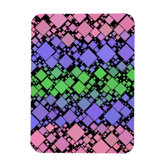 Groovy Boho Retro Mod Geometric Trigender Pride Magnet (Vertikal)