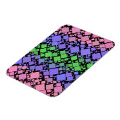 Groovy Boho Retro Mod Geometric Trigender Pride Magnet (Linke Seite)