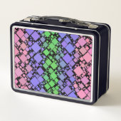 Groovy Boho Retro Mod Geometric Trigender Pride Metall Brotdose (Rückseite)