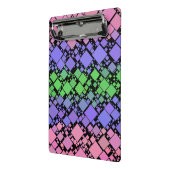 Groovy Boho Retro Mod Geometric Trigender Pride Mini Klemmbrett (Gewinkelt2)