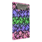 Groovy Boho Retro Mod Geometric Trigender Pride Mini Klemmbrett (Schrägansicht)
