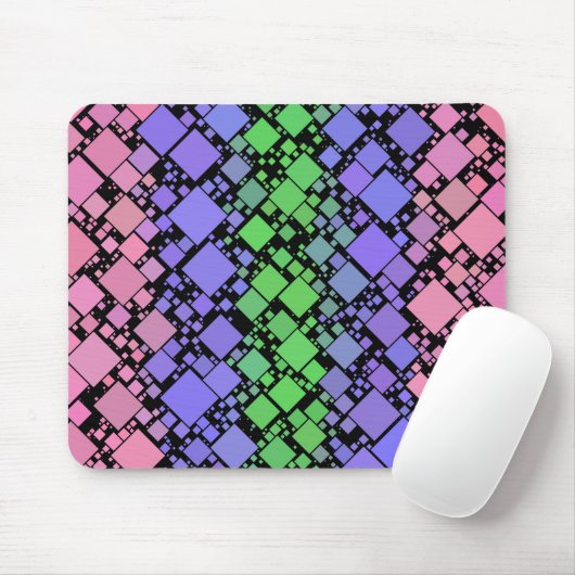 Groovy Boho Retro Mod Geometric Trigender Pride Mousepad (Mit Mouse)