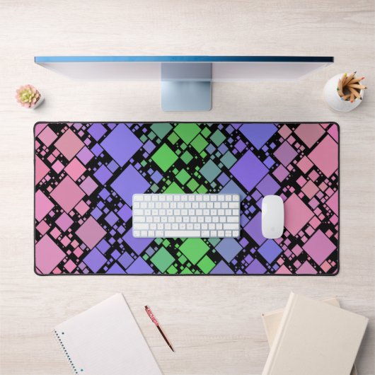 Groovy Boho Retro Mod Geometric Trigender Pride Schreibtischunterlage (Büro 1)
