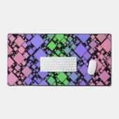 Groovy Boho Retro Mod Geometric Trigender Pride Schreibtischunterlage (Tastatur & Maus)