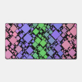 Groovy Boho Retro Mod Geometric Trigender Pride Schreibtischunterlage (Vorderseite)