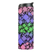 Groovy Boho Retro Mod Geometric Trigender Pride Thermosbecher (Nach links gedreht)