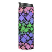 Groovy Boho Retro Mod Geometric Trigender Pride Thermosbecher (Nach rechts gedreht)