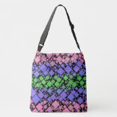 Groovy Boho Retro Mod Geometric Trigender Pride Tragetaschen Mit Langen Trägern (Rückseite)
