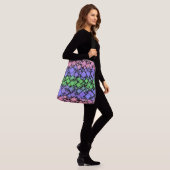 Groovy Boho Retro Mod Geometric Trigender Pride Tragetaschen Mit Langen Trägern (Am Model)