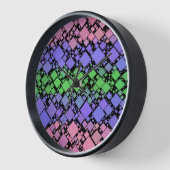 Groovy Boho Retro Mod Geometric Trigender Pride Uhr (Winkel)