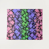 Groovy Boho Retro Mod Geometric Trigender Pride Wandteppich (Vorderseite (Horizontal))