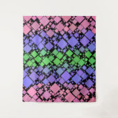 Groovy Boho Retro Mod Geometric Trigender Pride Wandteppich (Vorderseite)