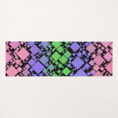 Groovy Boho Retro Mod Geometric Trigender Pride Yogamatte (Rückseite (Horizontal))