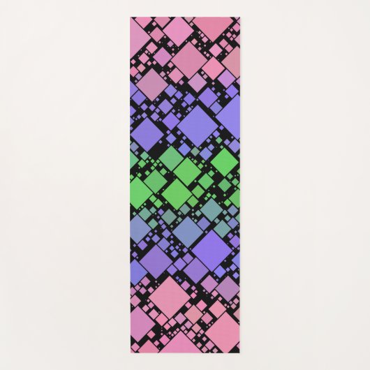 Groovy Boho Retro Mod Geometric Trigender Pride Yogamatte (Vorderseite)