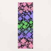 Groovy Boho Retro Mod Geometric Trigender Pride Yogamatte (Rückseite)