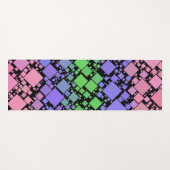 Groovy Boho Retro Mod Geometric Trigender Pride Yogamatte (Vorderseite (Horizontal))