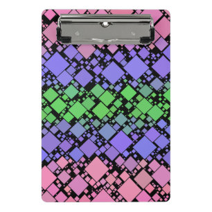Groovy Boho Retro Mod Geometrische Trigender Pride Mini Klemmbrett