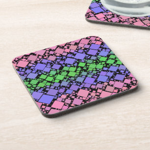 Groovy Boho Retro Mod Geometrische Trigender-Stolz Getränkeuntersetzer