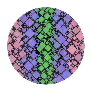 Groovy Boho Retro Mod Geometrische Trigender-Stolz Schneidebrett