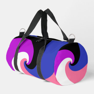 Groovy Boho Spiral Abstract Genderfluid-Stolzflagg Duffle Bag