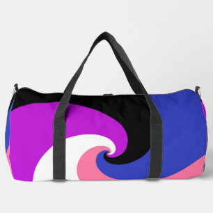Groovy Boho Spiral Abstract Genderfluid-Stolzflagg Duffle Bag