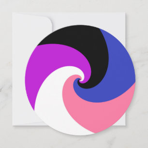 Groovy Boho Spiral Abstract Genderfluid-Stolzflagg Feiertagskarte