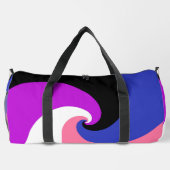 Groovy Boho Spiral Abstrakt Genderfluid-Druckflagg Duffle Bag (Rückseite)
