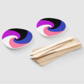 Groovy Boho Spiral Abstrakt Genderfluid-Druckflagg Fächer (Non-assembled)