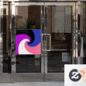 Groovy Boho Spiral Abstrakt Genderfluid-Druckflagg Fensteraufkleber (Büro Tür)