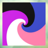 Groovy Boho Spiral Abstrakt Genderfluid-Druckflagg Fensteraufkleber (Blatt 3)