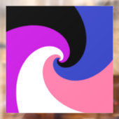 Groovy Boho Spiral Abstrakt Genderfluid-Druckflagg Fensteraufkleber (Blatt 2)