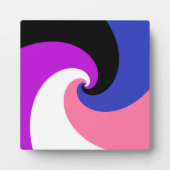 Groovy Boho Spiral Abstrakt Genderfluid-Druckflagg Fotoplatte (Vorderseite)