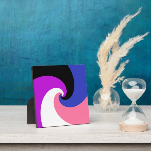 Groovy Boho Spiral Abstrakt Genderfluid-Druckflagg Fotoplatte (InSitu)