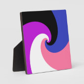 Groovy Boho Spiral Abstrakt Genderfluid-Druckflagg Fotoplatte (Vorderseite)