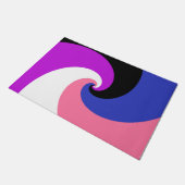 Groovy Boho Spiral Abstrakt Genderfluid-Druckflagg Fußmatte (Schrägansicht)