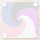 Groovy Boho Spiral Abstrakt Genderfluid-Druckflagg Glasuntersetzer (Rückseite)