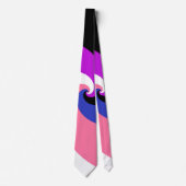 Groovy Boho Spiral Abstrakt Genderfluid-Druckflagg Krawatte (Vorderseite)
