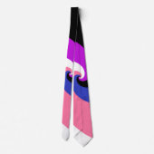 Groovy Boho Spiral Abstrakt Genderfluid-Druckflagg Krawatte (Rückseite)