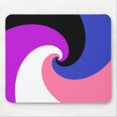 Groovy Boho Spiral Abstrakt Genderfluid-Druckflagg Mousepad (Vorne)