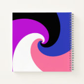 Groovy Boho Spiral Abstrakt Genderfluid-Druckflagg Notizblock (Rückseite)