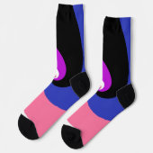 Groovy Boho Spiral Abstrakt Genderfluid-Druckflagg Socken (Linkes Detail)