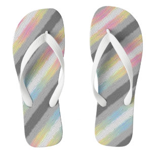 Groovy Boho Trippy Abstract Demifluid-Stolzflagge Badesandalen