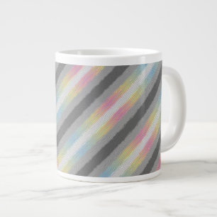 Groovy Boho Trippy Abstract Demifluid-Stolzflagge Jumbo-Tasse