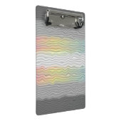 Groovy Boho Trippy Abstract Demifluid-Stolzflagge Mini Klemmbrett (Schrägansicht)