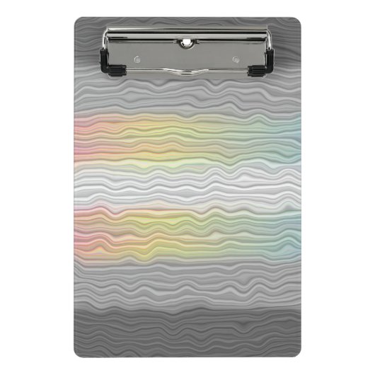 Groovy Boho Trippy Abstract Demifluid-Stolzflagge Mini Klemmbrett (Vorderseite)